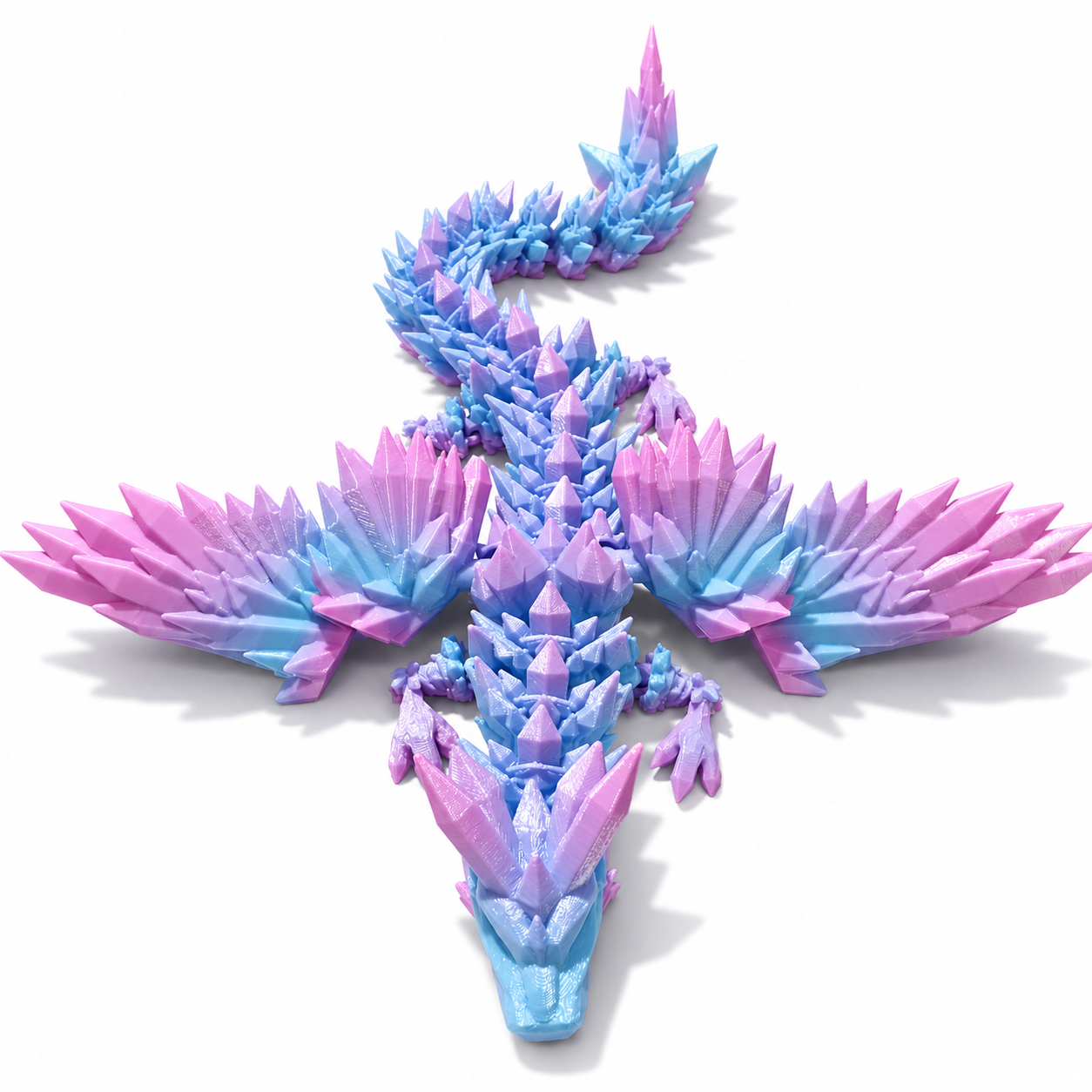 Dragon Cristal 3D Con Alas Grande